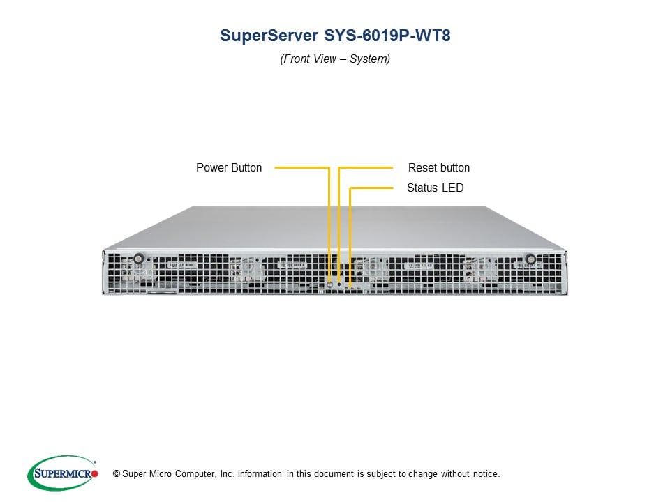 Supermicro SYS-6019P-WT8 — angle view