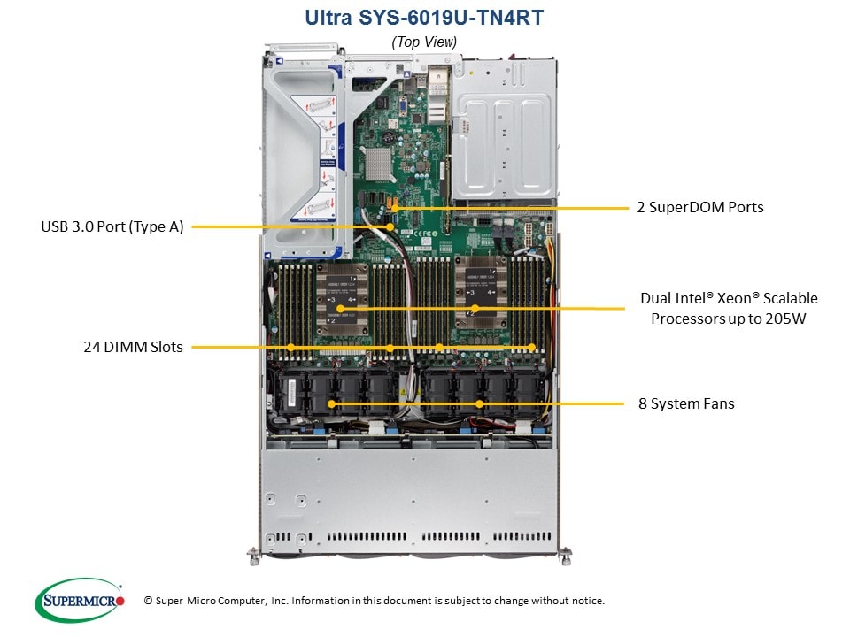 Supermicro SYS-6019U-TN4RT — rear view