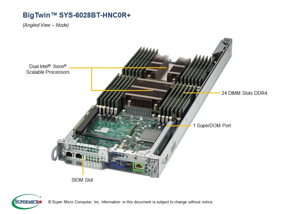 Supermicro SYS-6028BT-HNC0R — top view