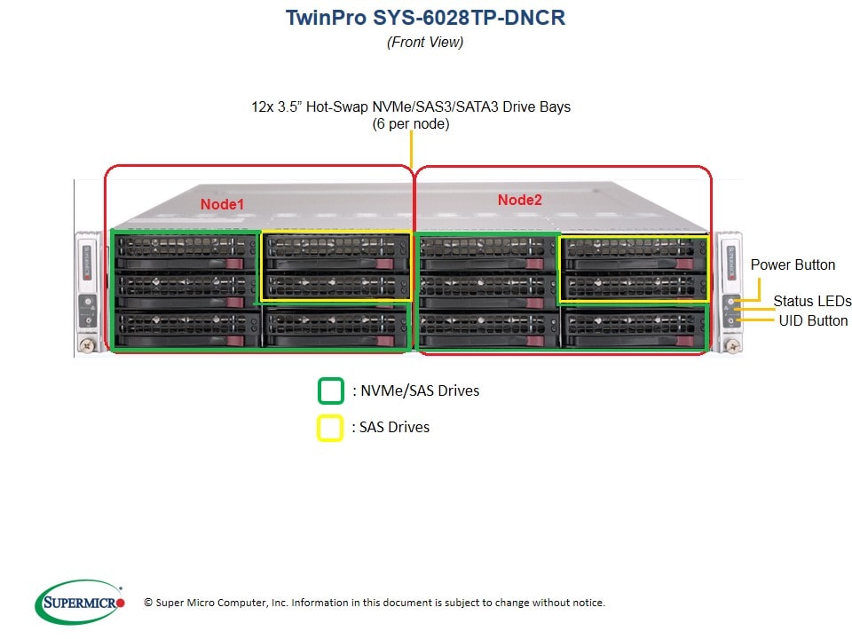 Supermicro SYS-6028TP-DNCR — angle view