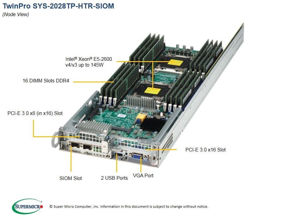 Supermicro SYS-6028TP-HTR-SIOM — top view
