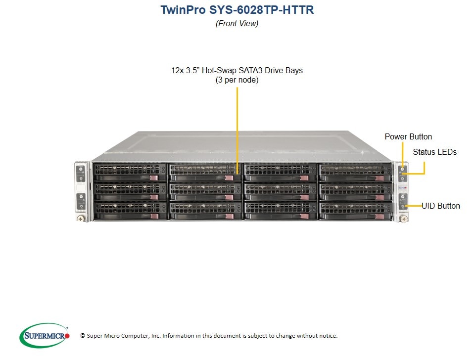 Supermicro SYS-6028TP-HTTR — angle view