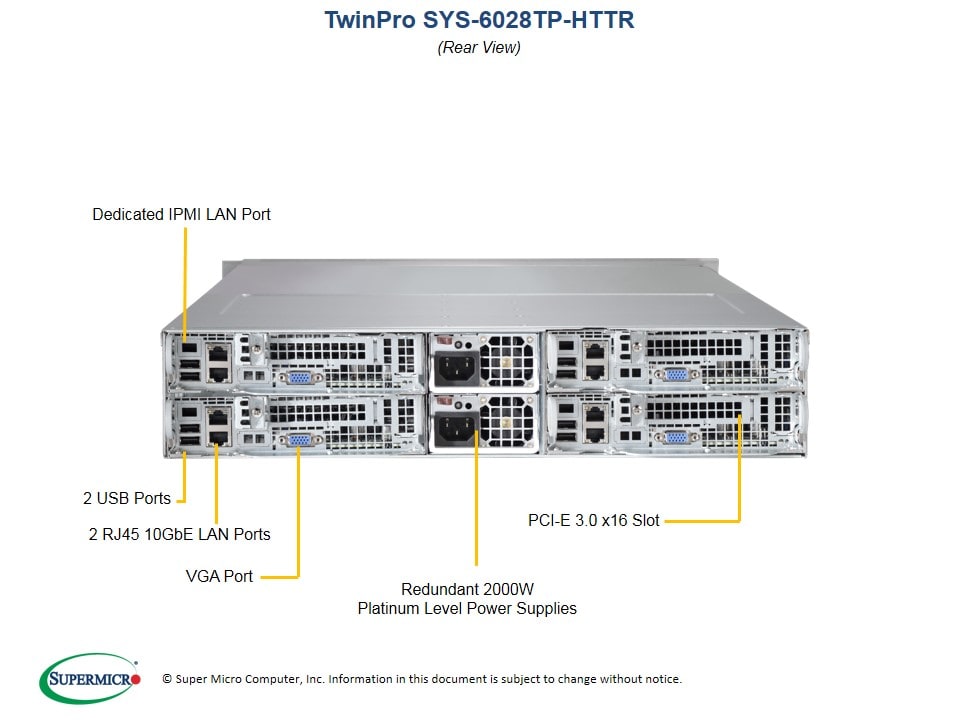 Supermicro SYS-6028TP-HTTR — front view