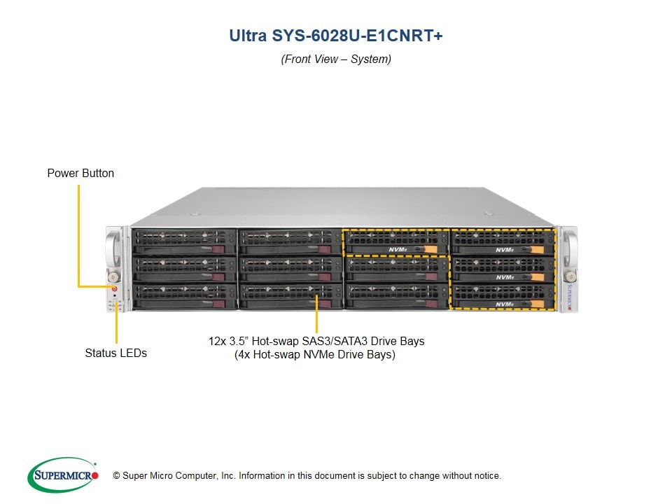 Supermicro SYS-6028U-E1CNRT — angle view