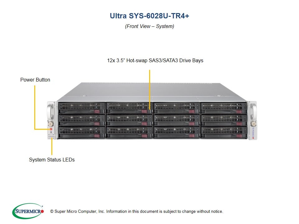 Supermicro SYS-6028U-TR4 — angle view