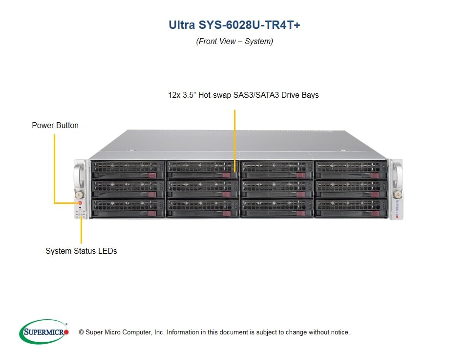 Supermicro SYS-6028U-TR4T — angle view
