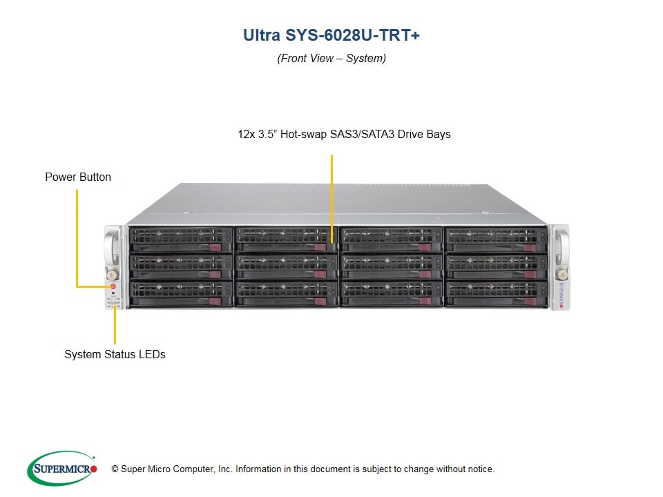 Supermicro SYS-6028U-TRT — angle view