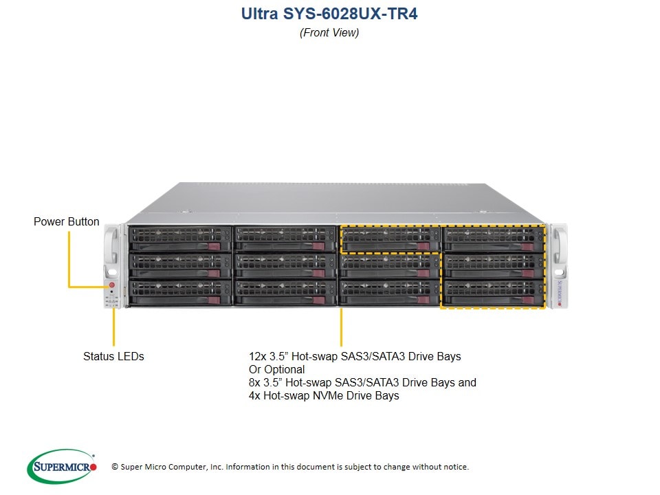Supermicro SYS-6028UX-TR4 — angle view