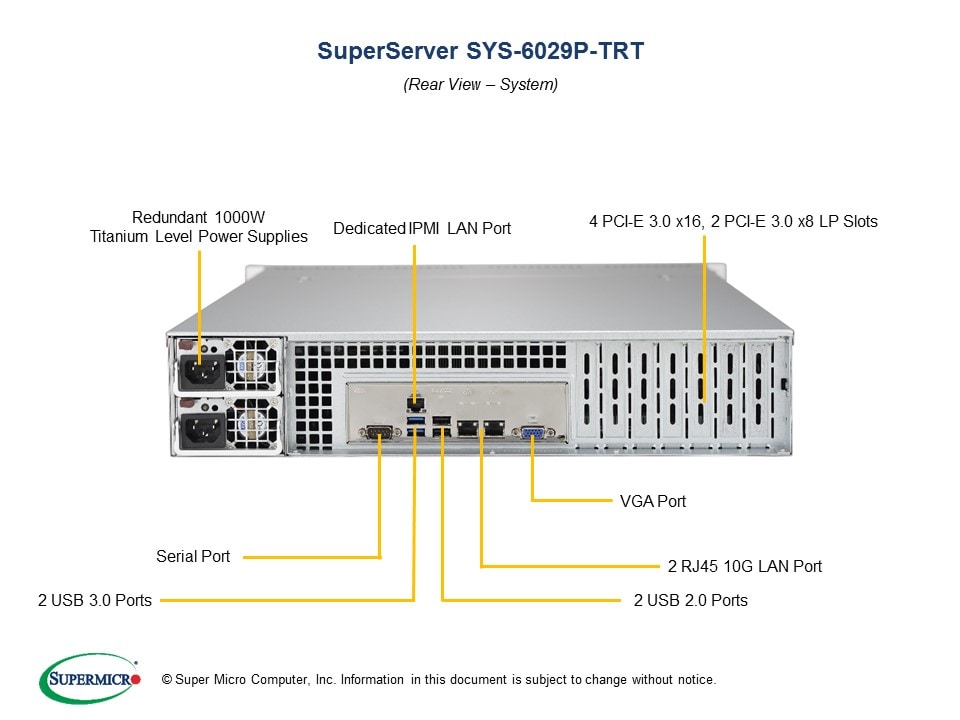 Supermicro SYS-6029P-TRT — front view