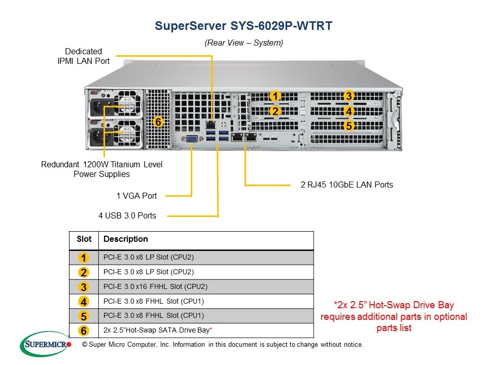 Supermicro SYS-6029P-WTRT — front view