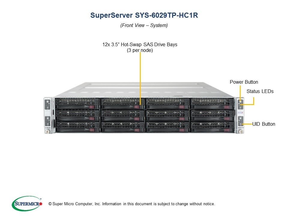 Supermicro SYS-6029TP-HC1R — angle view