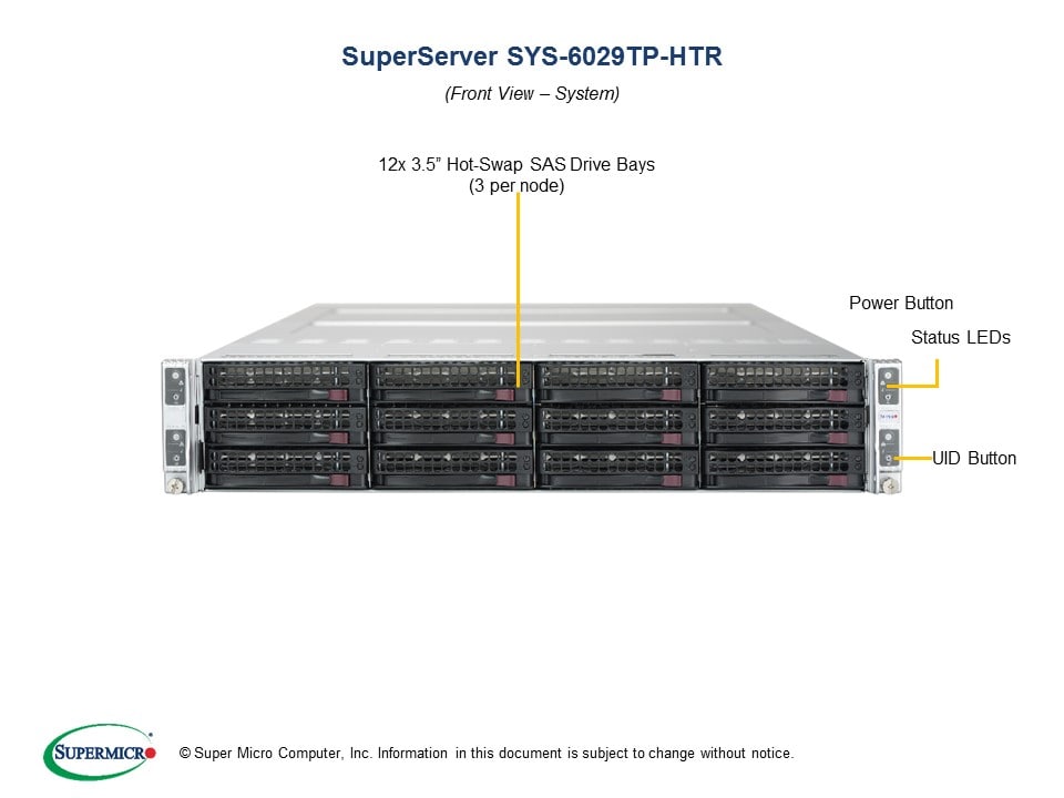 Supermicro SYS-6029TP-HTR — angle view