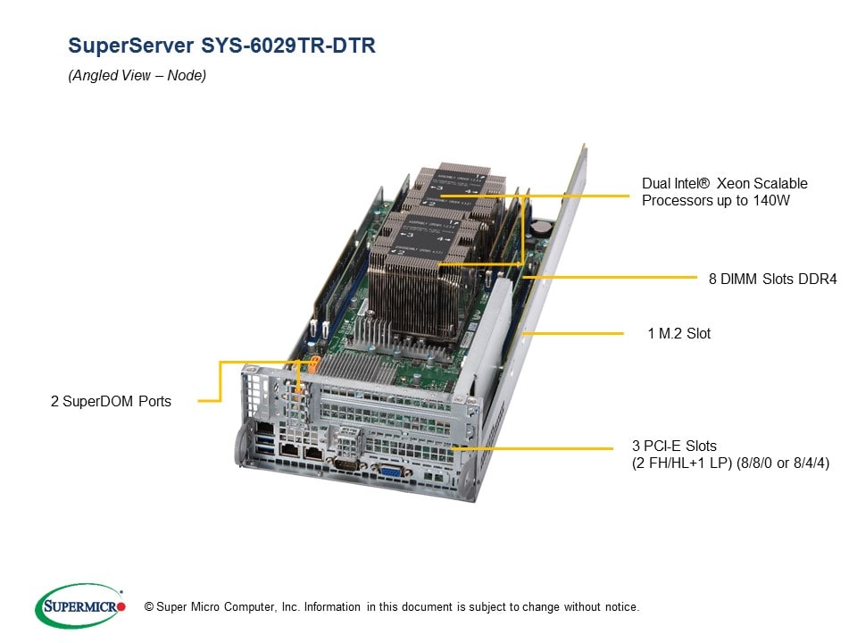 Supermicro SYS-6029TR-DTR — top view