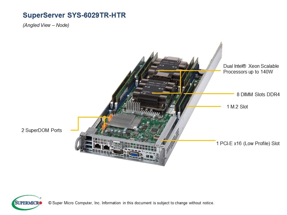 Supermicro SYS-6029TR-HTR — top view