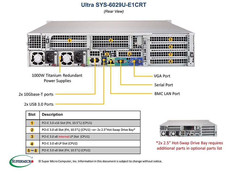 Supermicro SYS-6029U-E1CRT — front view