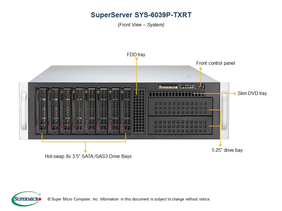 Supermicro SYS-6039P-TXRT — angle view