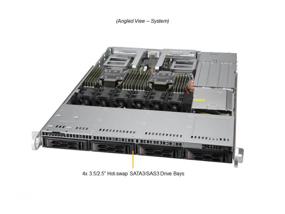 Supermicro SYS-610C-TR — angle view
