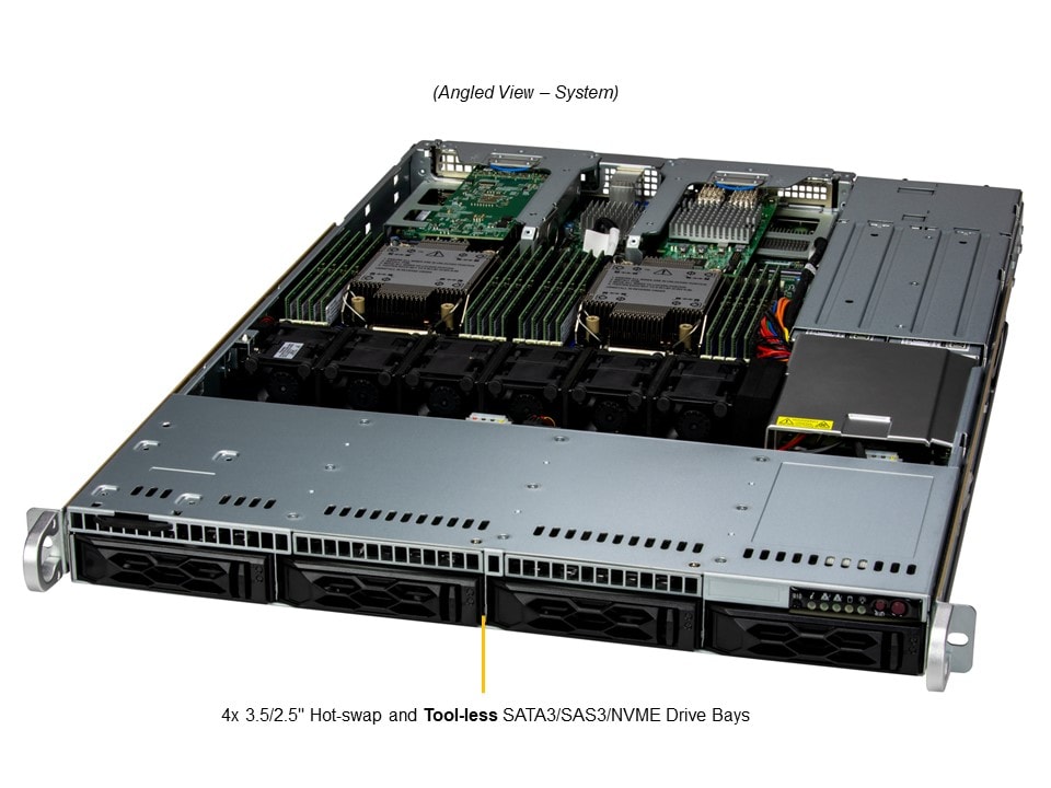Supermicro SYS-611C-TN4R — angle view