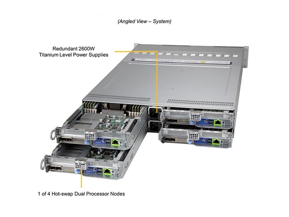 Supermicro SYS-620BT-HNC8R — angle view