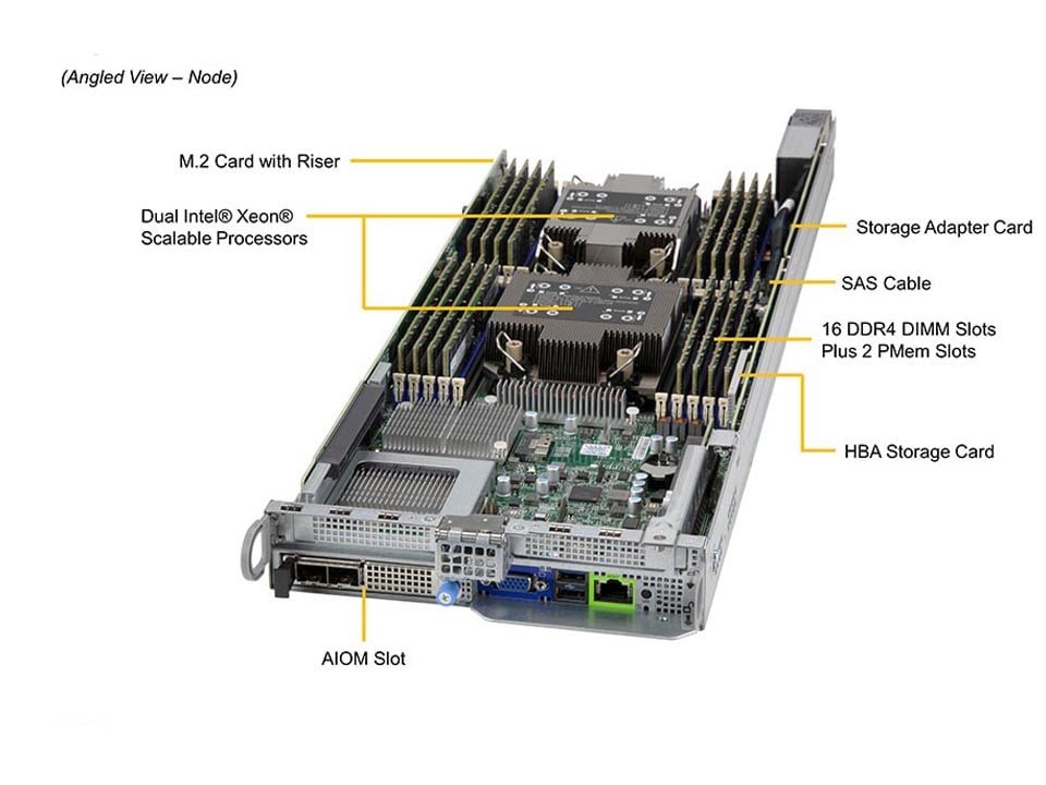 Supermicro SYS-620BT-HNC8R — top view