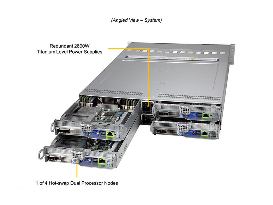 Supermicro SYS-620BT-HNTR — angle view