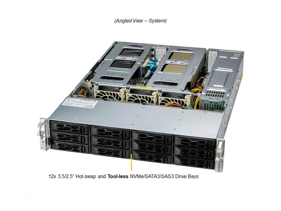 Supermicro SYS-620C-TN12R — angle view