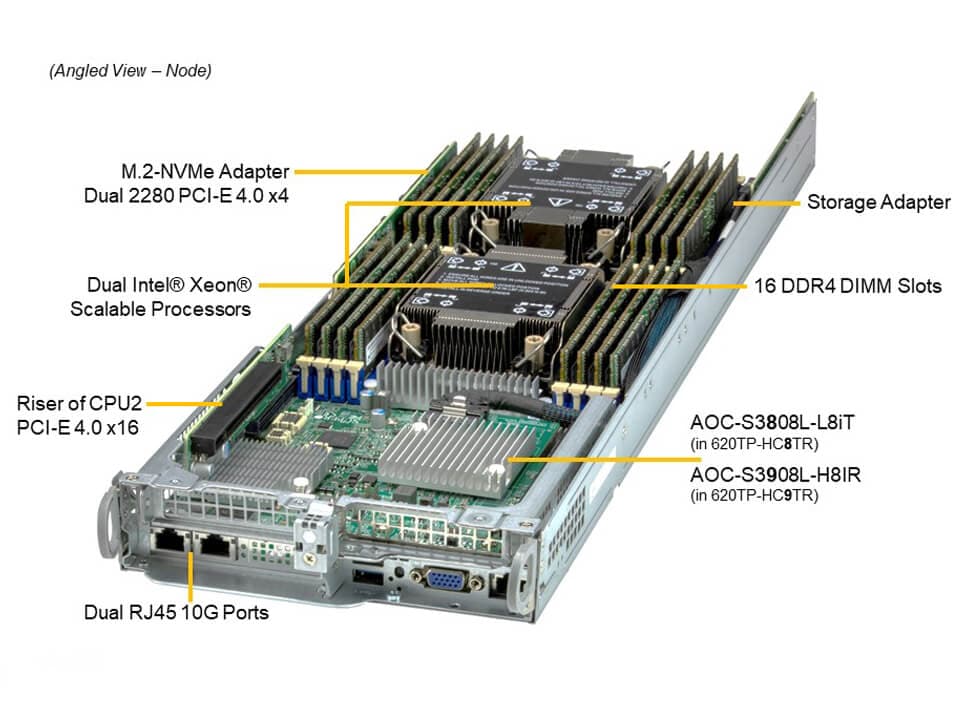 Supermicro SYS-620TP-HC8TR — top view