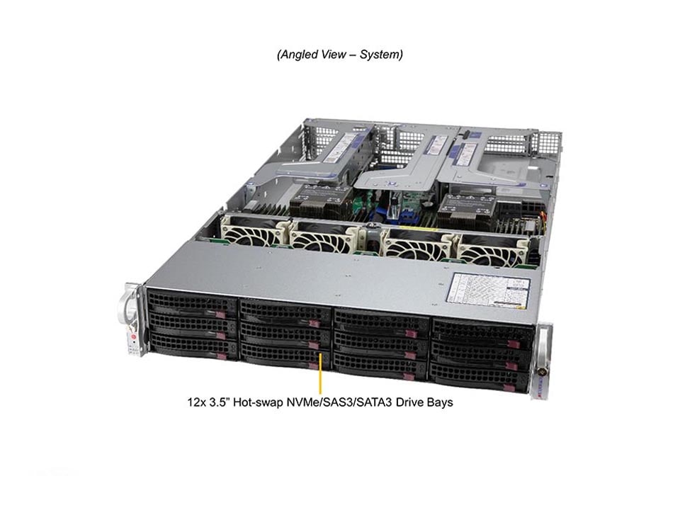 Supermicro SYS-620U-TNR — angle view