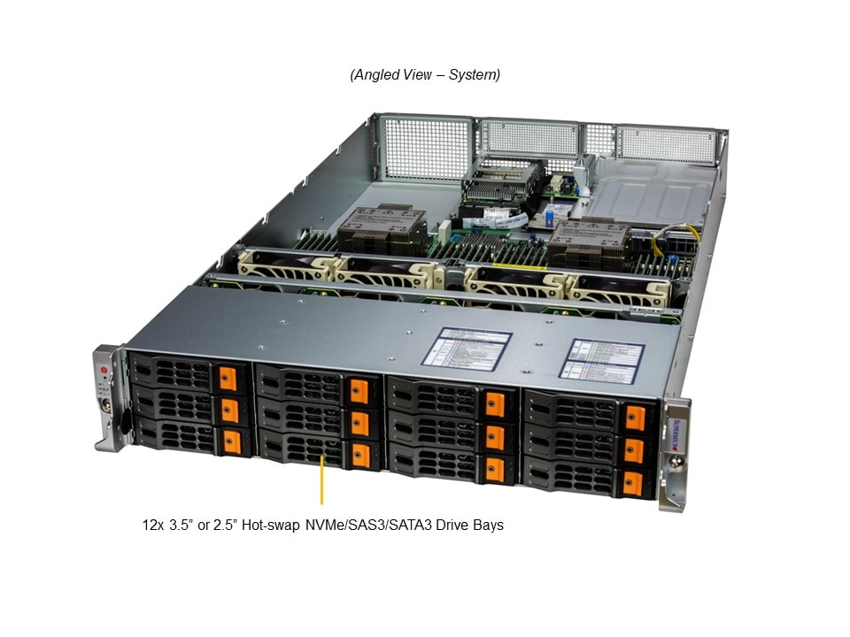 Supermicro SYS-621H-TN12R — angle view