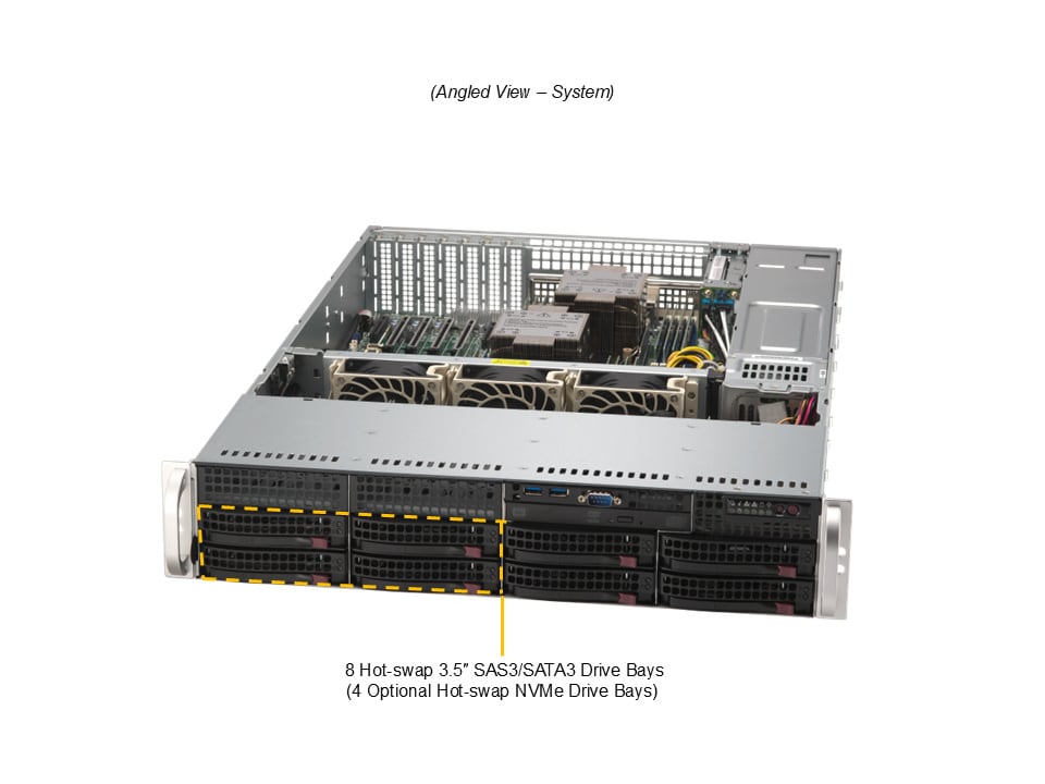 Supermicro SYS-622B-TRT — angle view