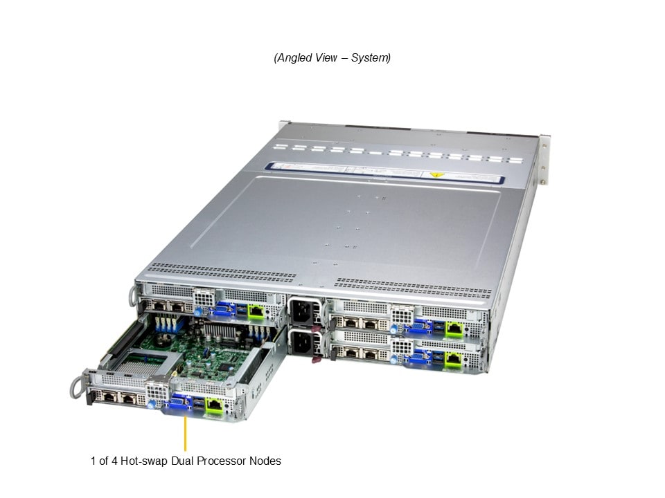 Supermicro SYS-622BT-HNC8R — angle view