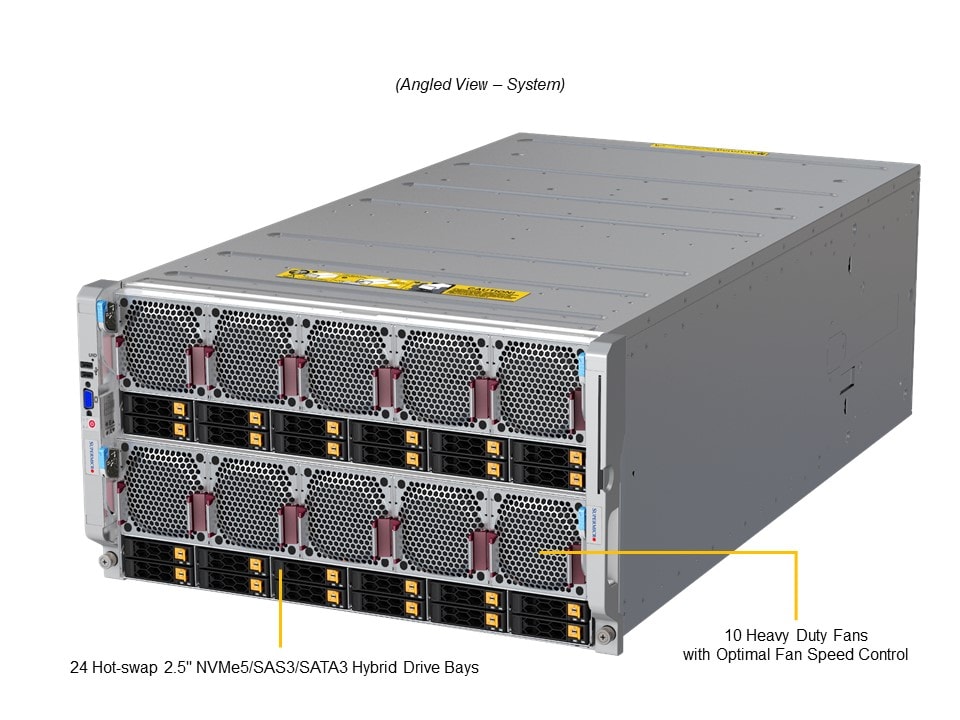 Supermicro SYS-681E-TR — angle view