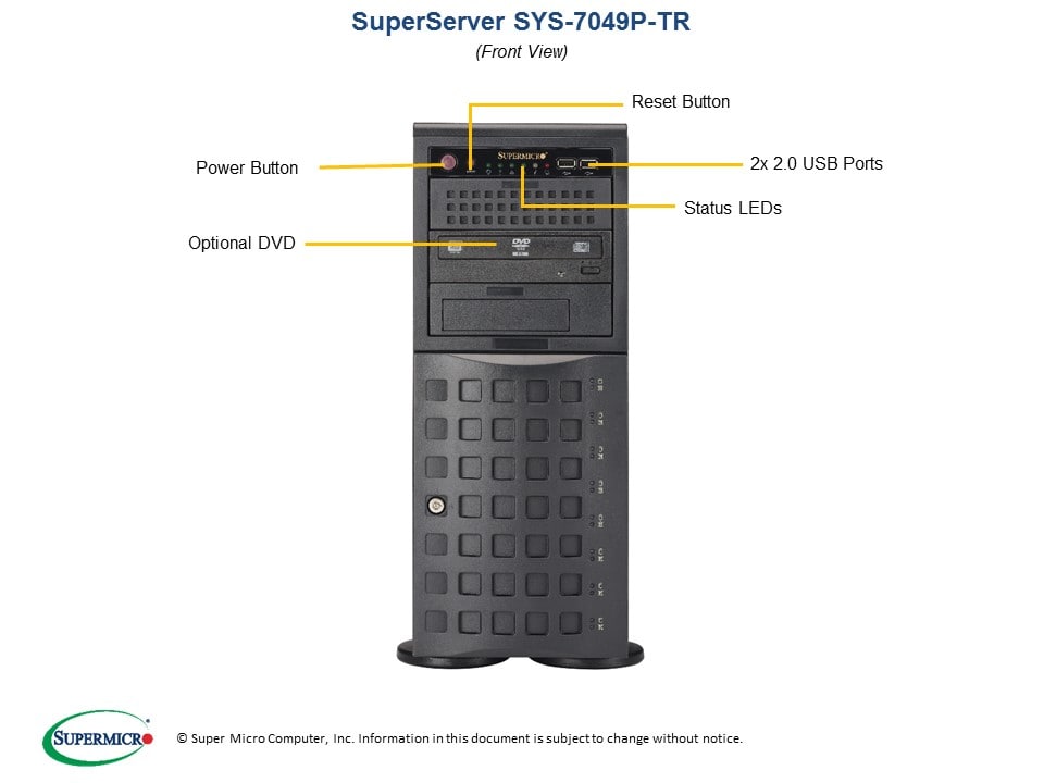 Supermicro SYS-7049P-TR — angle view
