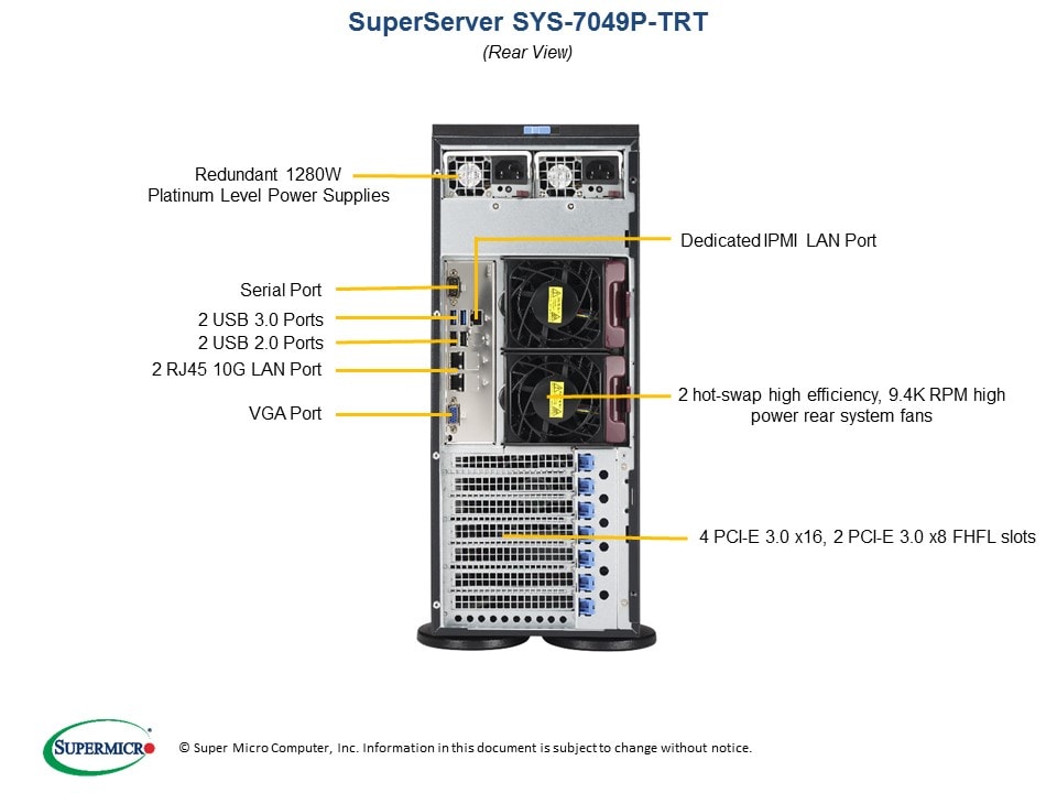 Supermicro SYS-7049P-TRT — front view