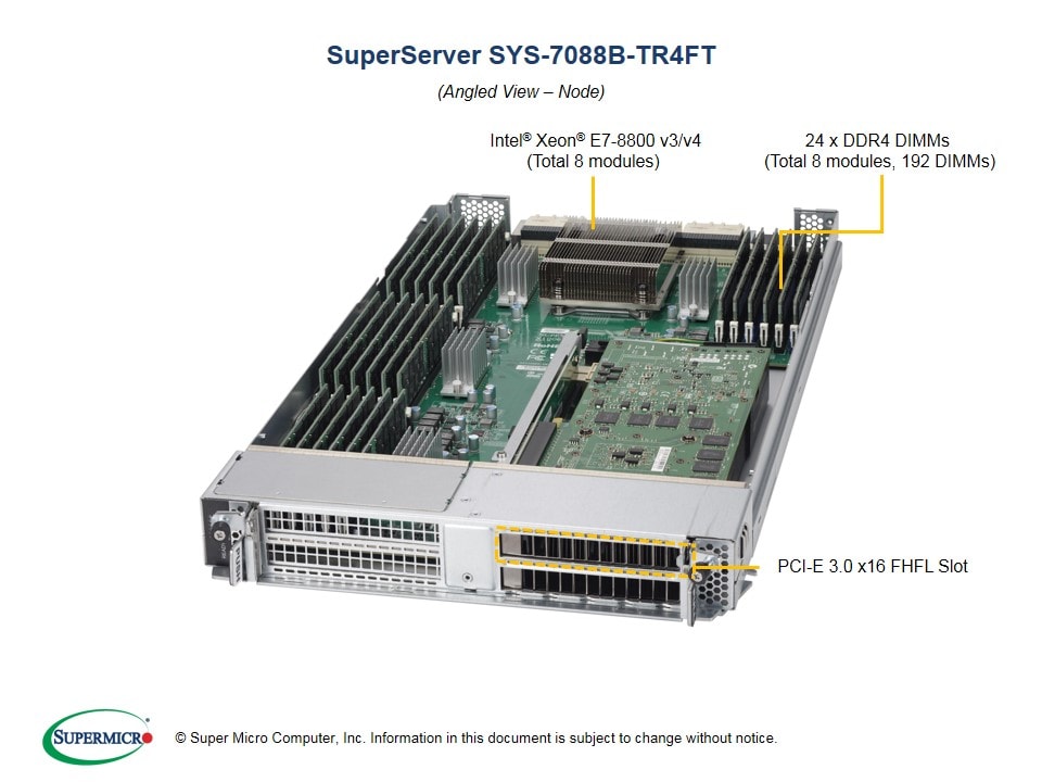 Supermicro SYS-7088B-TR4FT — top view