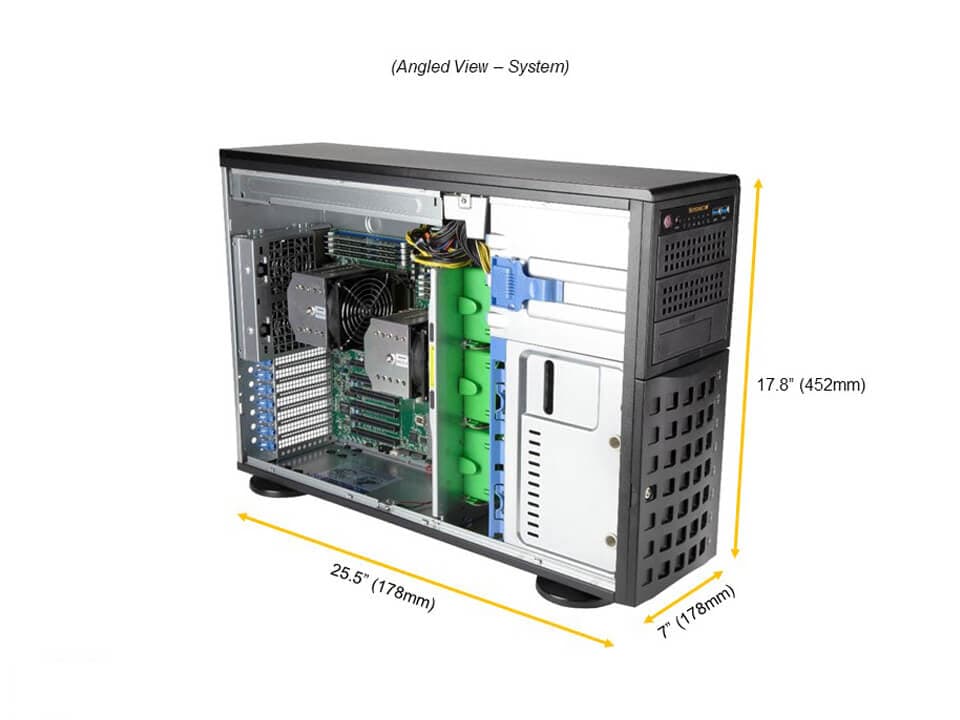 Supermicro SYS-740A-T — angle view