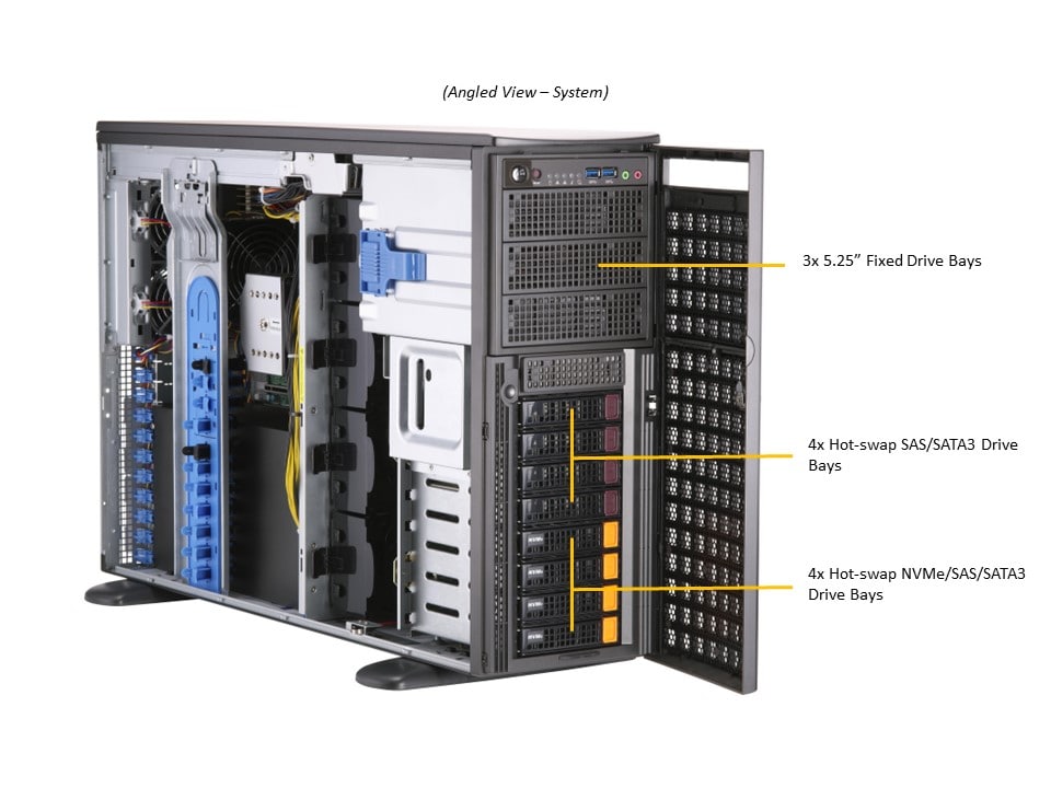 Supermicro SYS-740GP-TNRBT — angle view
