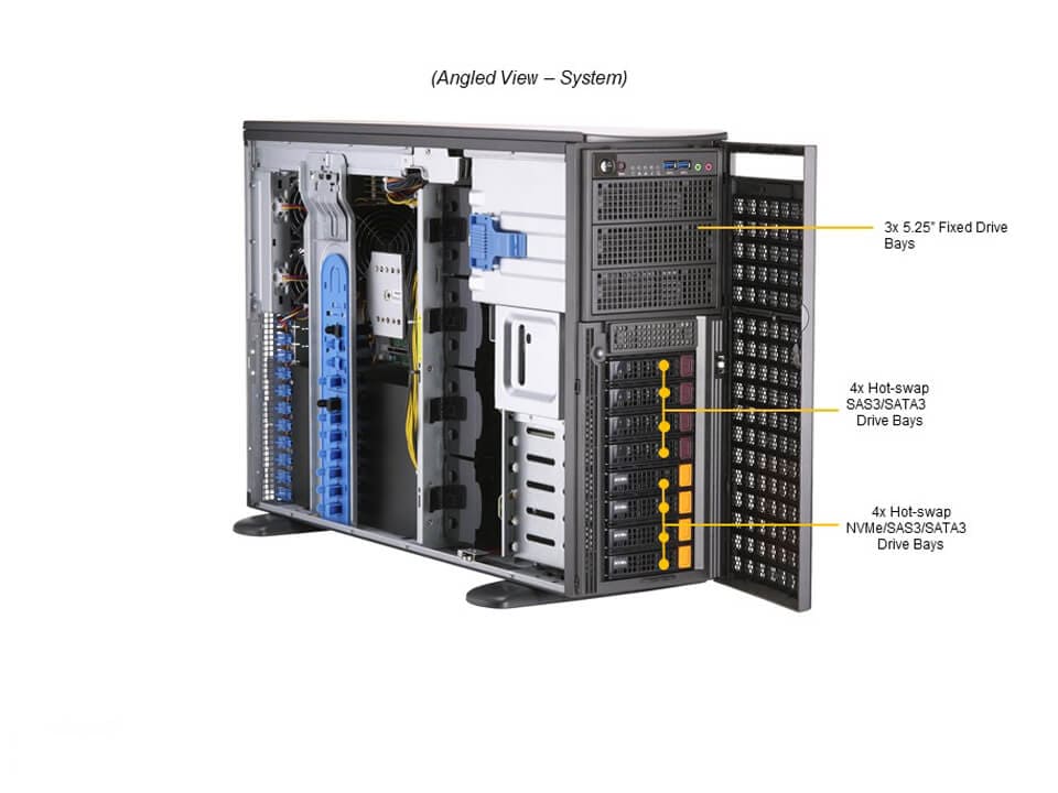 Supermicro SYS-740GP-TNRT — angle view
