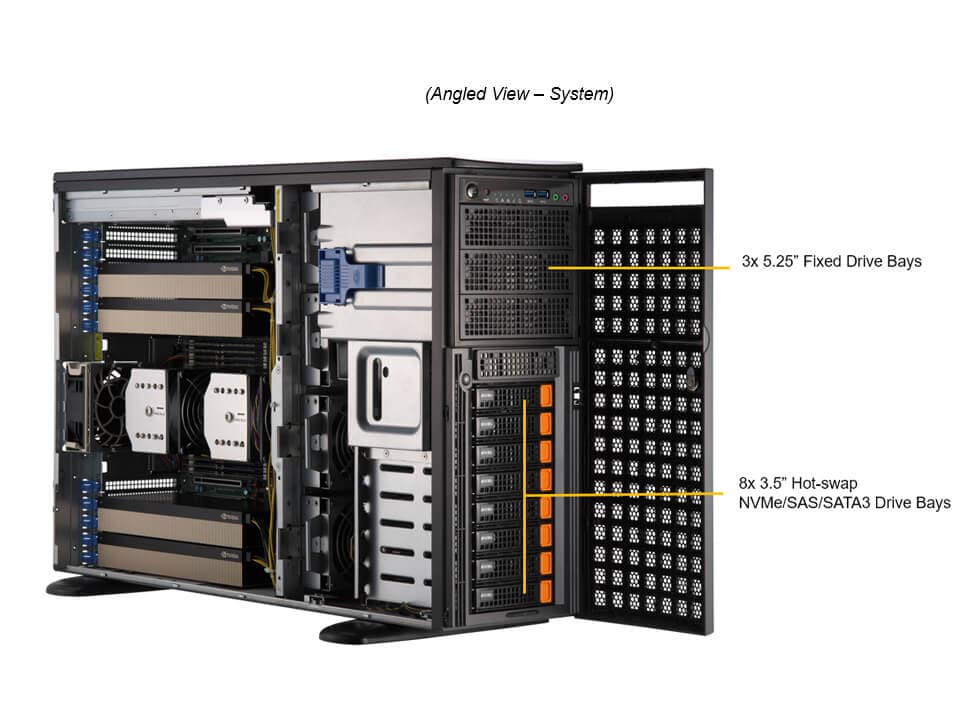 Supermicro SYS-741GE-TNRT — angle view