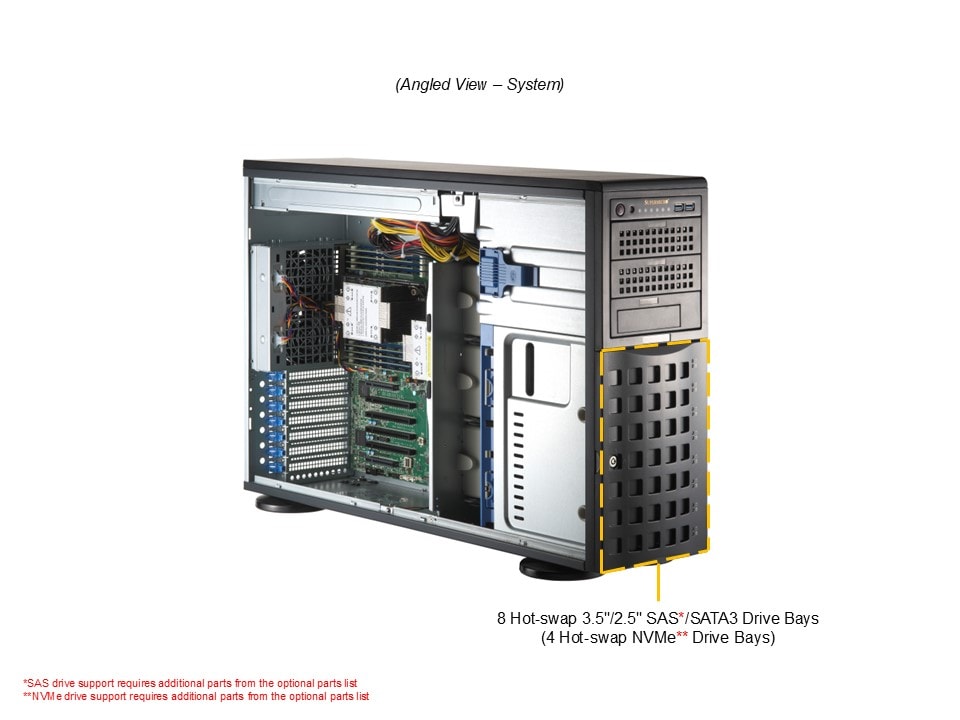 Supermicro SYS-741P-TR — angle view