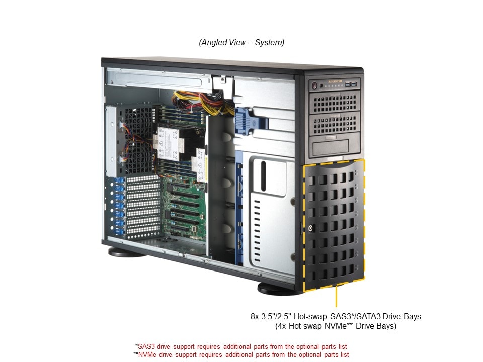 Supermicro SYS-741P-TRT — angle view