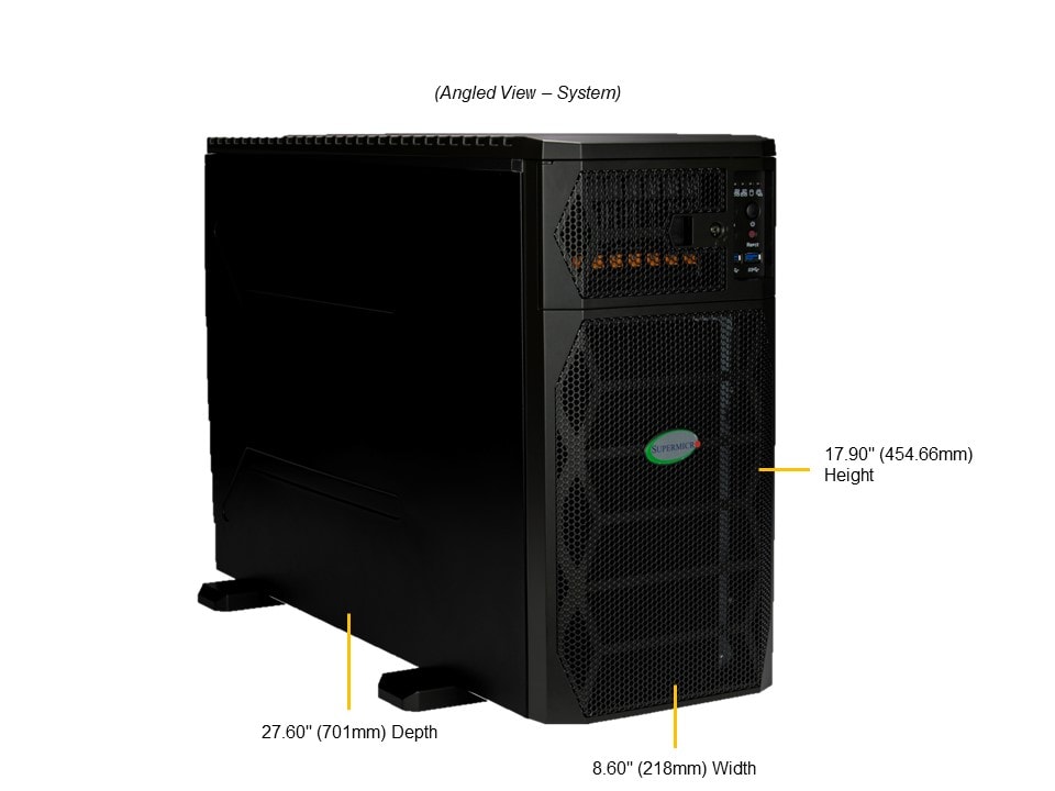 Supermicro SYS-751GE-TNRT-NV1 — angle view