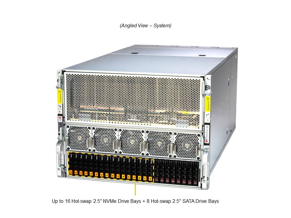 Supermicro SYS-821GE-TNMR2 — angle view