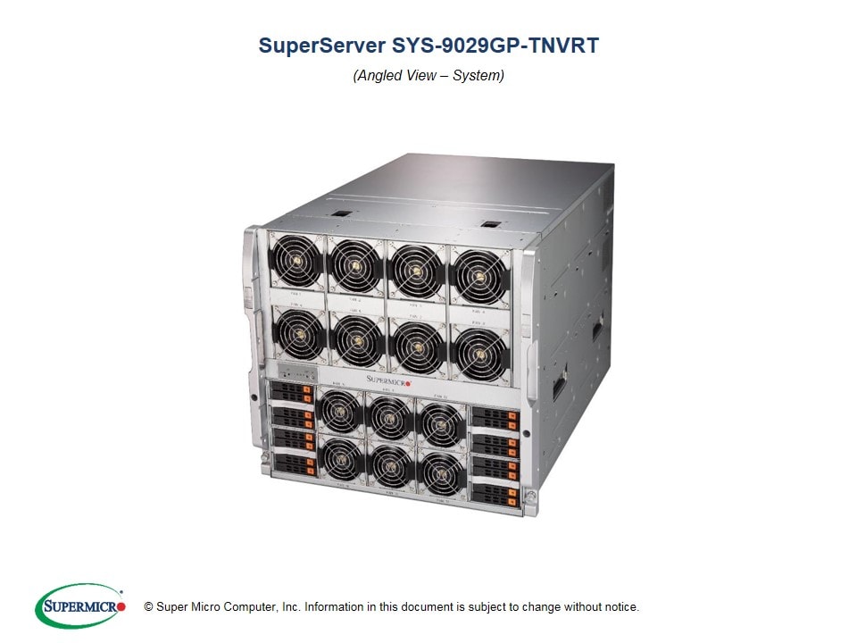 Supermicro SYS-9029GP-TNVRT — angle view