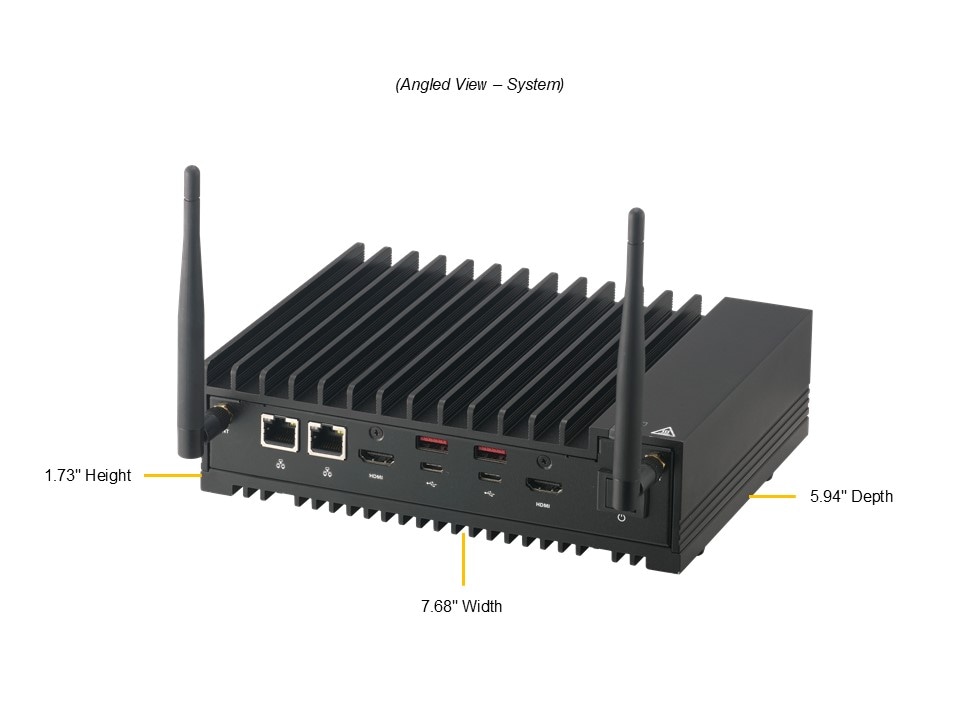 Supermicro SYS-E100-13AD-C — angle view