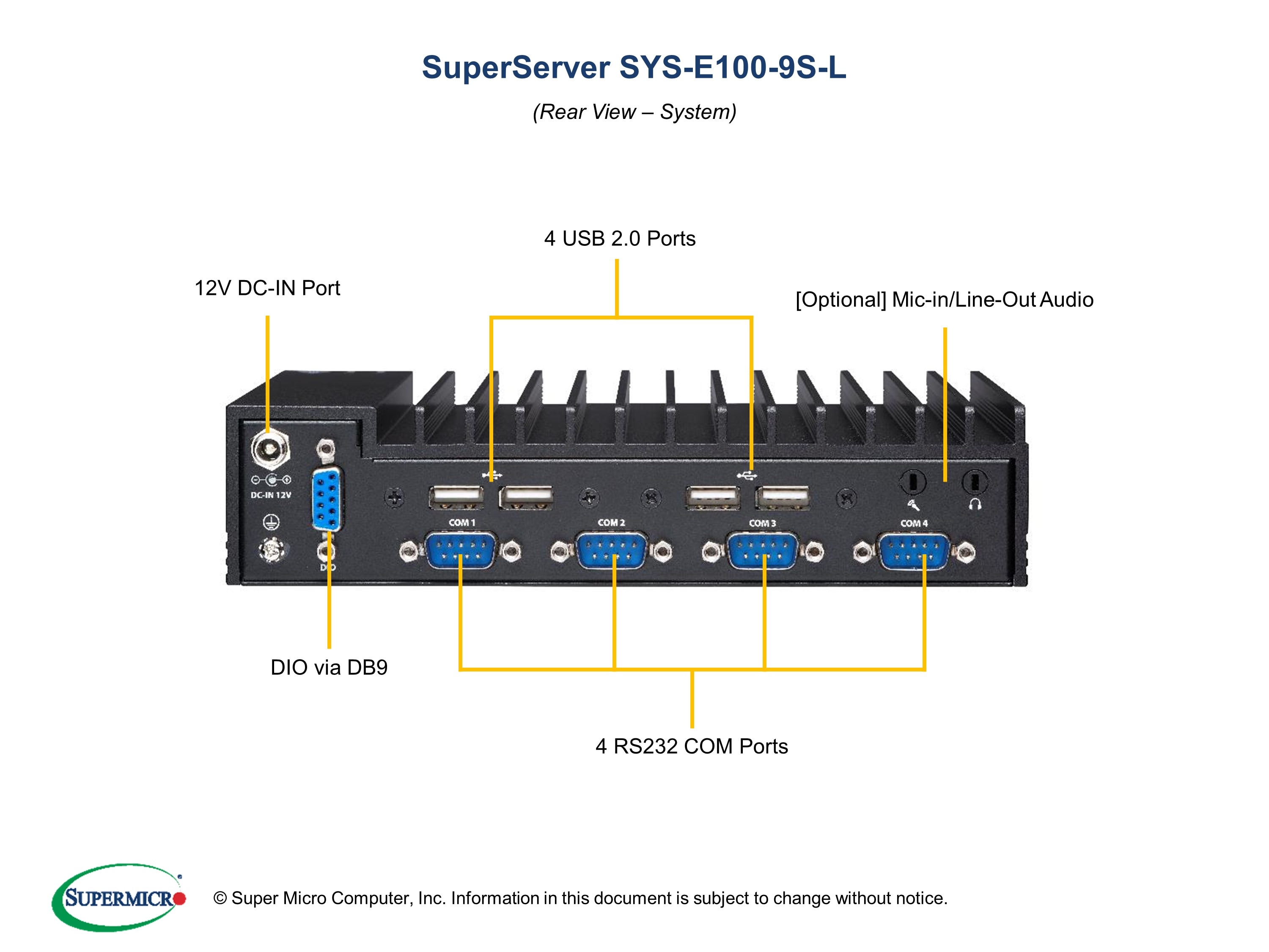 Supermicro SYS-E100-9S-L — front view