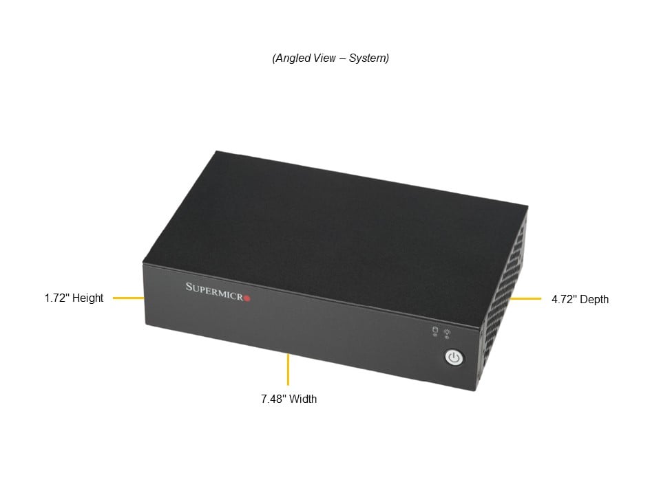 Supermicro SYS-E102-13R-E — angle view