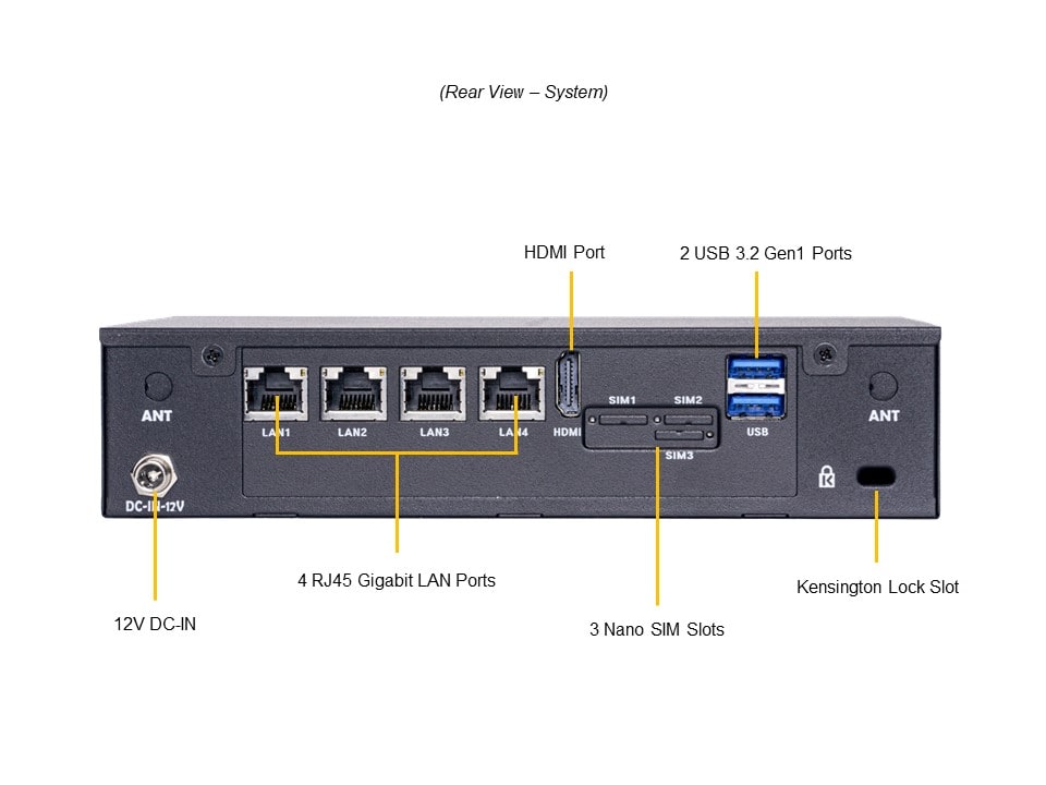 Supermicro SYS-E102-9AP-LN4-E — rear view