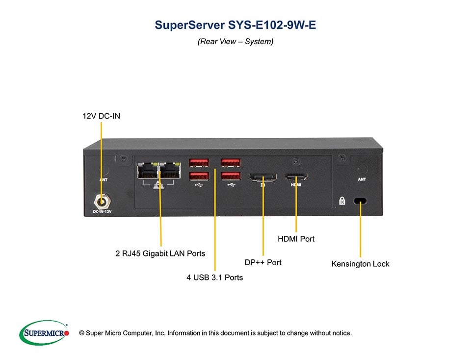 Supermicro SYS-E102-9W-E — front view