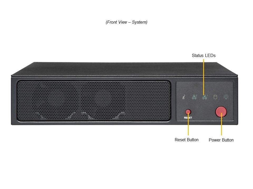 Supermicro SYS-E200-12A-8C — front view